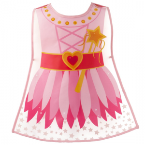 Girls Pink Princess Kids Wipeable Play Tabard