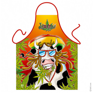 Funny Jamaicow Get High Novelty Apron