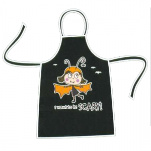 I Want To Be Scary Kids Black Halloween Apron