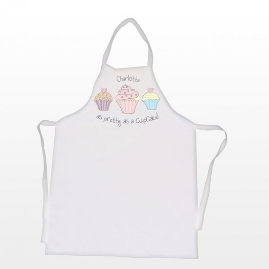 Personalised Name Cute Cupcake Apron - Click Image to Close