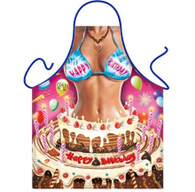 Bikini Babe Birthday Cake Mens Novelty Apron Bikini Babe Birthday Cake Mens Novelty Apron