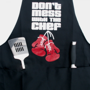 Don't Mess With The Chef Boxing Gloves Black Apron