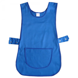 Bright Blue Polycotton Tabard With Front Pocket