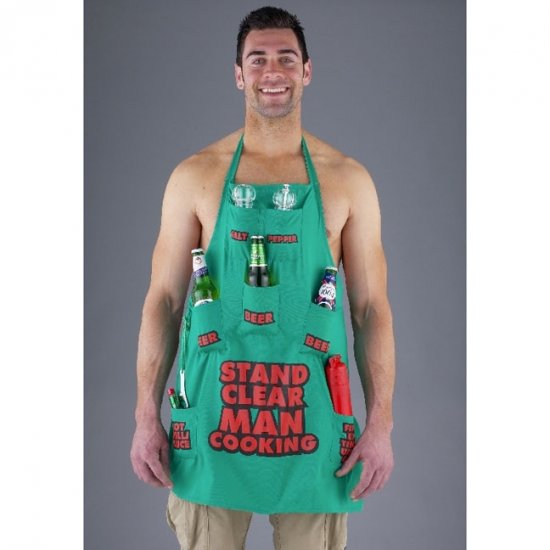 Ultimate Mens Cooking Multi-Pocket Apron - Click Image to Close