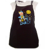 Super Dad Black Cotton Full Length Novelty Apron