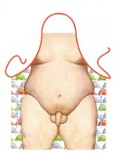 Chubby Naked Fat Man Novelty Mens Apron