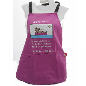 Zen Dog Funny Sketch Cotton Apron by Edward Monkton