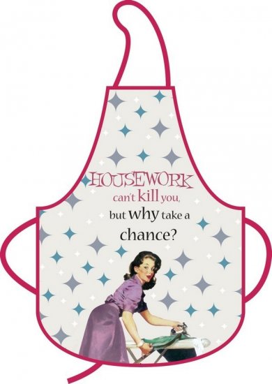 Housework Can't Kill You Joke Vintage Apron - Click Image to Close