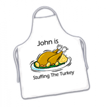 Funny Personalised Name Christmas Turkey Stuffer Apron