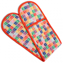 Stamp Collection Multi Coloured Novelty Oven Glove