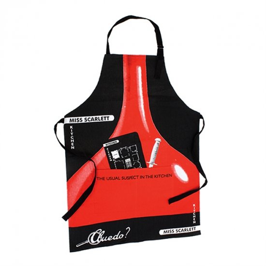 Miss Scarlet Official Cluedo Cotton Apron - Click Image to Close