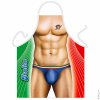 Saucy Italian Hunk In Trunks BBQ Apron