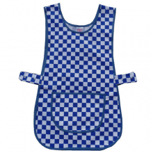 Blue and White Chequered Adjustable Uniform Tabard