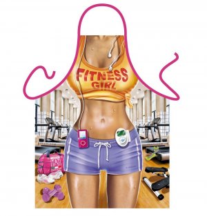 Sexy Girl at the Gym Novelty Ladies Apron