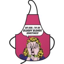 Blonde Moment Pink Retro Cotton Apron