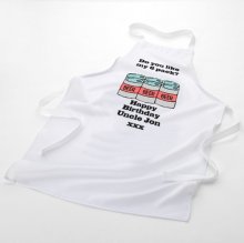 Like My Six Pack Novelty Mens Personalised White Apron Like My Six Pack Novelty Mens Personalised White Apron