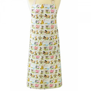 Vintage Style Farmyard Animals Novelty Cotton Apron