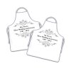 Pair of Silver Wedding Anniversary Couples Personalised Aprons