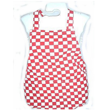 Red and White Cheque Chefs Kitchen Apron