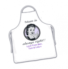 Mum is Always Right Personalised Novelty Apron Mum is Always Right Personalised Novelty Apron