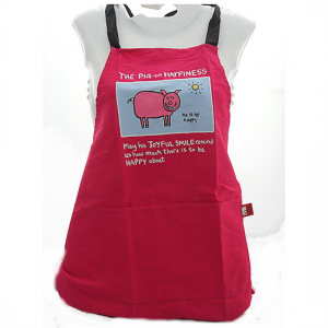 Pig of Happiness Edward Munkton Fun Cotton Apron