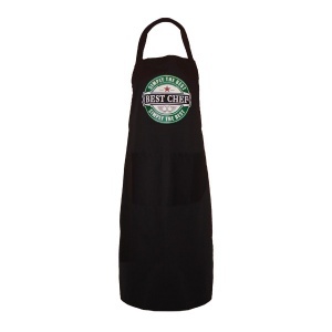 Best Chef Mens Black BBQ Beer Apron - Click Image to Close