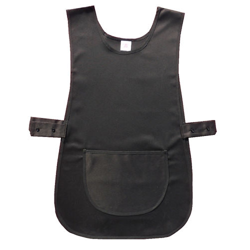 Premium Black Durable Uniform Apron Tabard - Click Image to Close