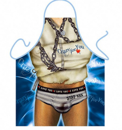 Crazy For You Funny Mens Apron - Click Image to Close