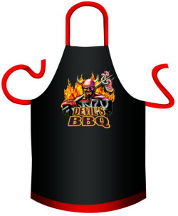 Devils BBQ Novelty Black Cooking Apron