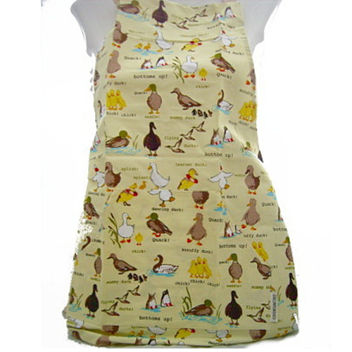 Ducks in the Kitchen Cotton Baking Apron - Click Image to Close