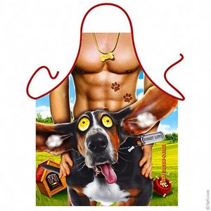 Mans Best Friend Slightly Outrageous Novelty Apron - Click Image to Close