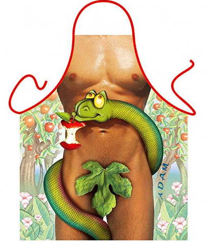 Naked Adam Garden of Eden Saucy Apron - Click Image to Close