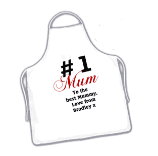 Number One Mum Personalised Novelty Apron - Click Image to Close