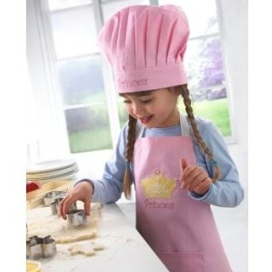 Lovely Girls Pink Princess Kids Baking Outfit - Click Image to Close