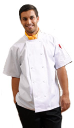 Premium Plain Double Breasted Chef Jacket - Click Image to Close