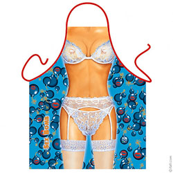 Sexy White Underwear Ladies Novelty Apron - Click Image to Close