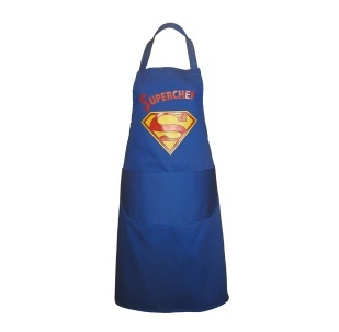 Super Chef Novelty Superman Style Apron - Click Image to Close