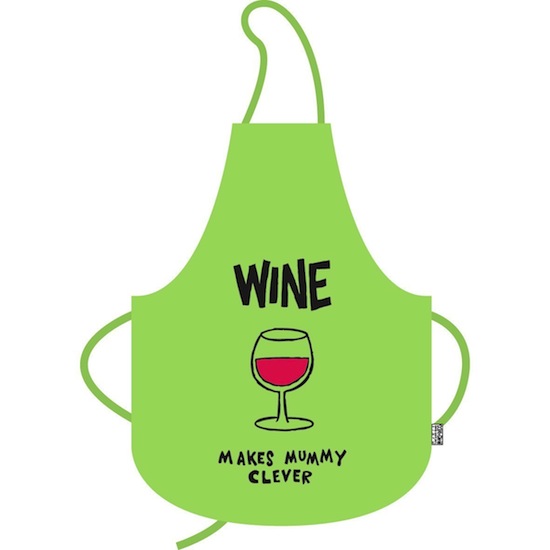 Wine Makes Mummy Clever Funny Cooking Apron - Click Image to Close